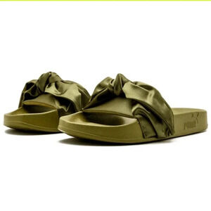 PUMA Fenty x Bow Slide 'Olive' Wmns  Sz 8.5 #365774-01